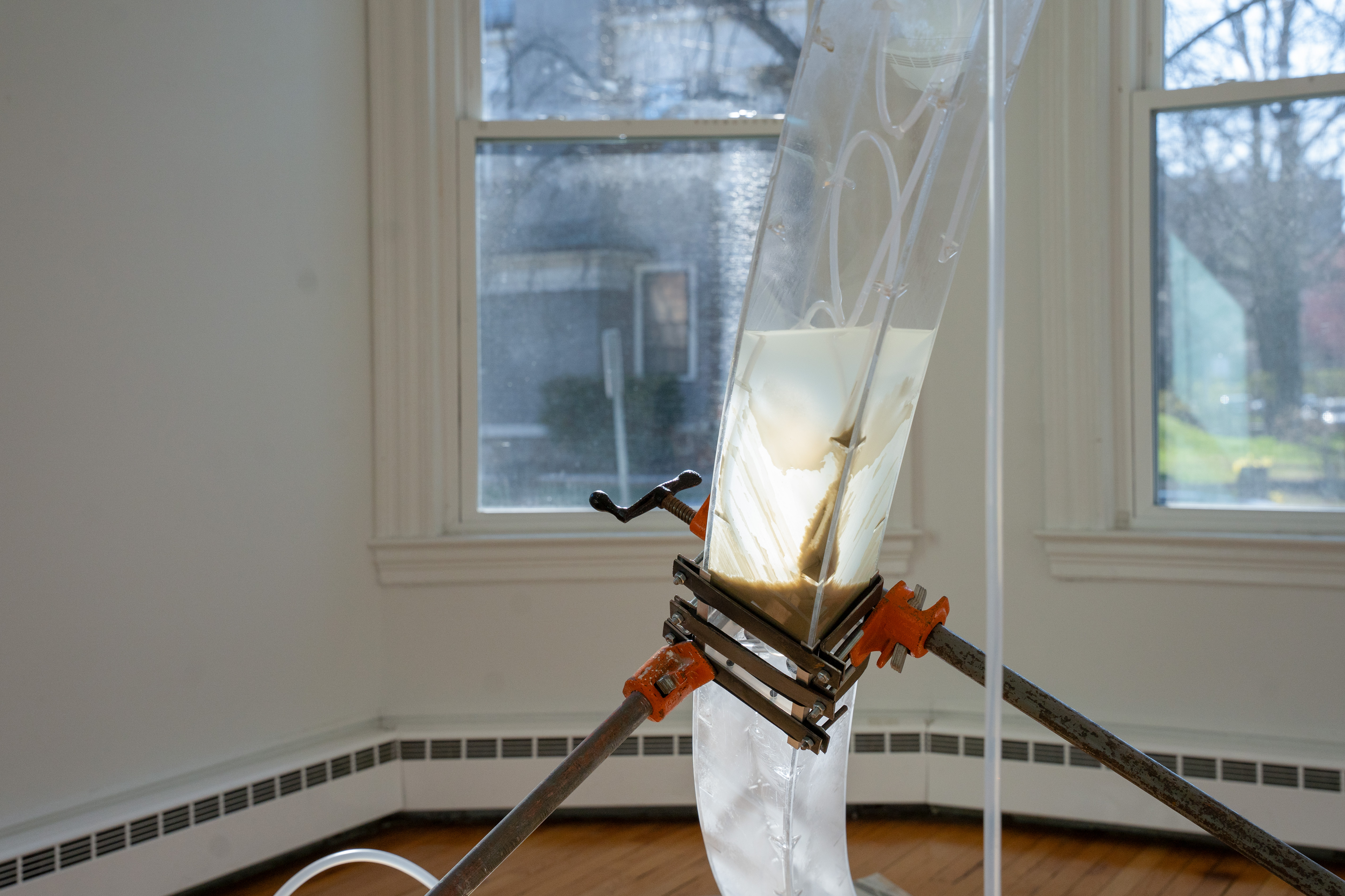 Photo of Plots, Grids, Models installation by Eric Rannestad. Kirkland Gallery, Harvard Graduate School of Design. Cambridge, MA. 2026